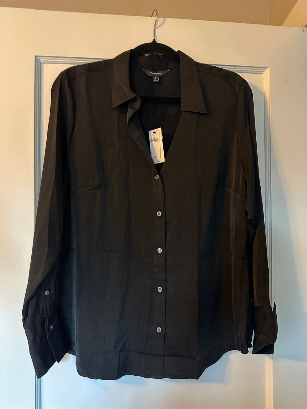 Banana Republic Black Women's Button-Front Blouse